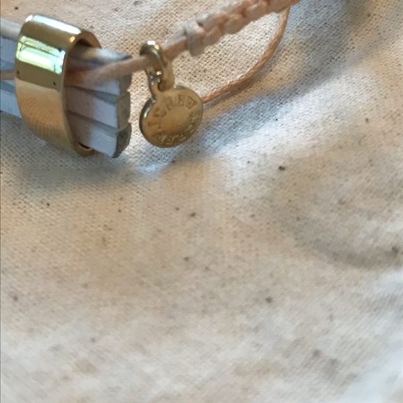 J Crew leather gold and beaded cuff - Picture 4 of 7